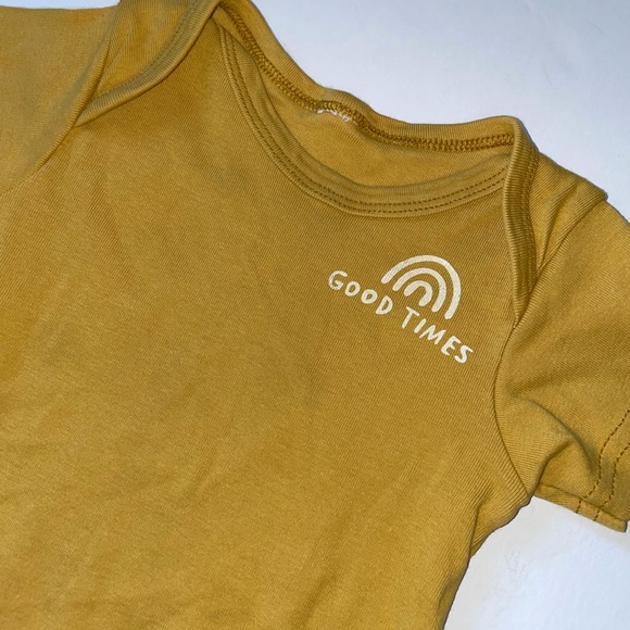 Little Adi Co ‘Good Times’ Mustard Onesie - Picture 2 of 4